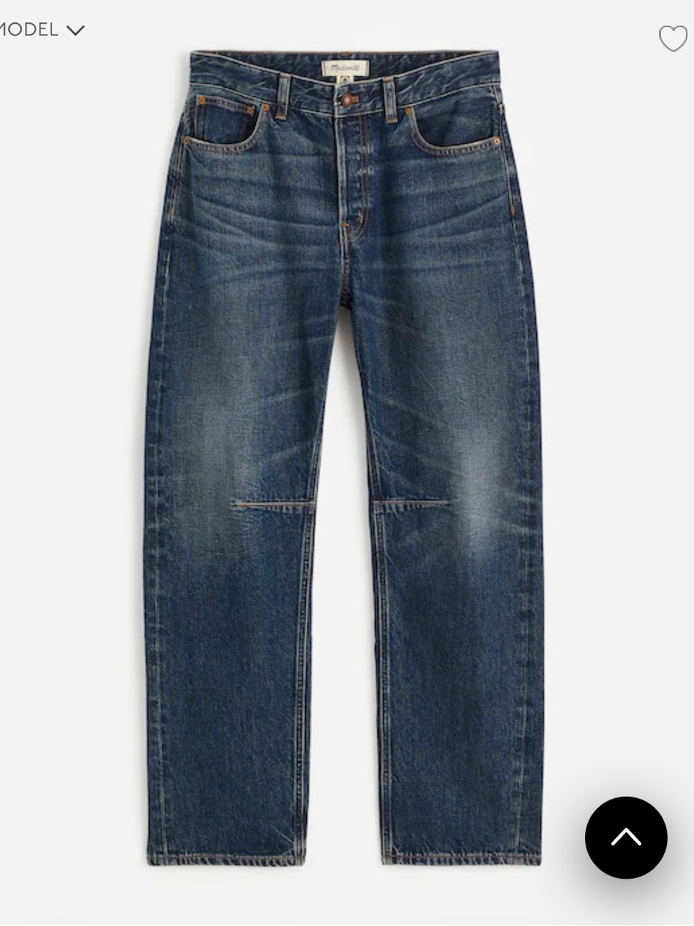 Madewell Women's Dark Blue Darted Barrel Jeans